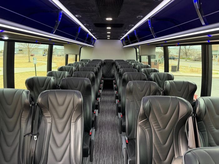 Coach bus leather seats – Laporte limo service