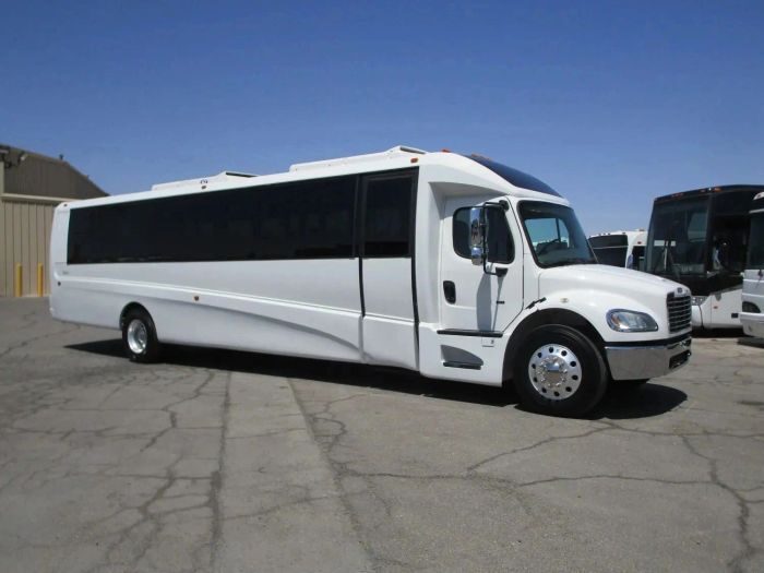 Large white party bus – Laporte limo service
